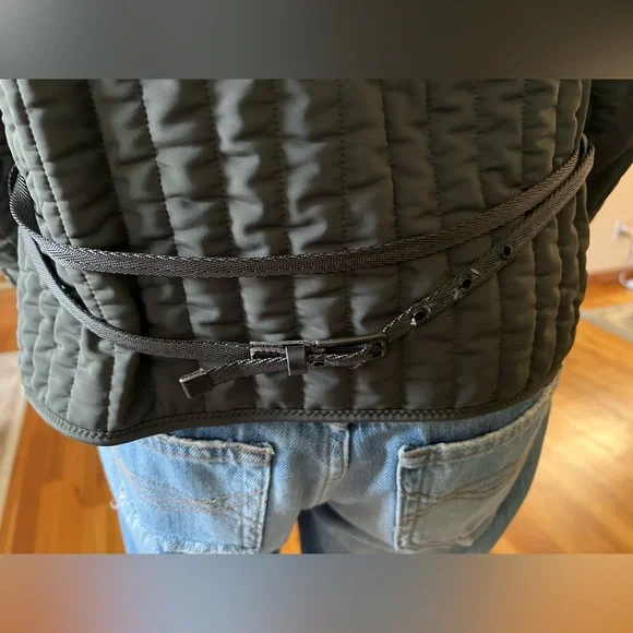 🎉HP🎉 PRADA Olive Green Quilted Double Zip Nylon Jacket - Picture 9 of 16